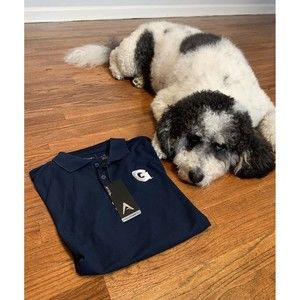 New Antigua Men's Georgetown Hoyas Grey Quest Polo Medium